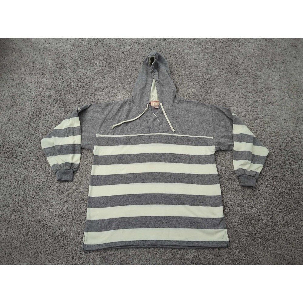 Vintage Cristina Hoodie Womens L Striped Pullover Retro Skater 90s Made in Macau